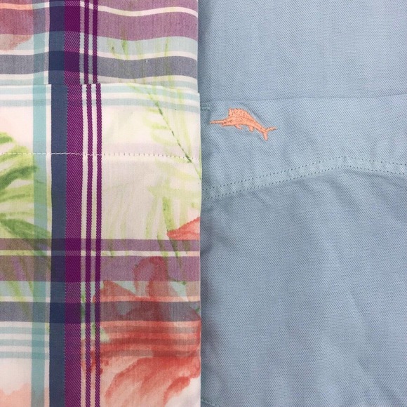 Lot‎ of 2 Tommy Bahama Men's Button Down Shirt Size: Large Long Sleeve - Picture 1 of 8